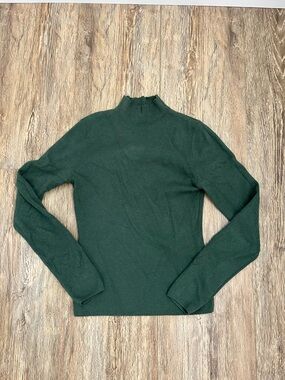 Dark Green Mock Neck Sweater